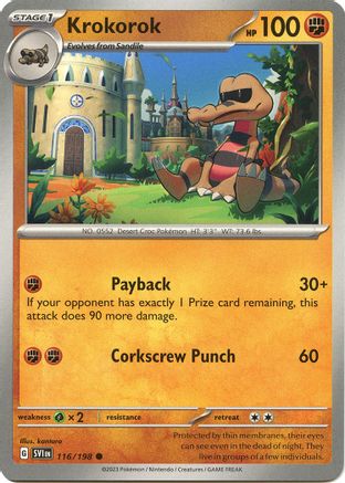 Krokorok (116) Reverse Holofoil [SV: Base Set] Pokemon Single Pokémon