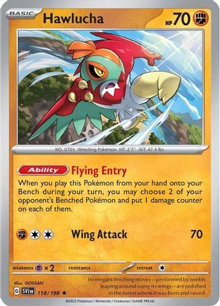 Hawlucha (118) Reverse Holofoil [SV: Base Set] Pokemon Single Pokémon