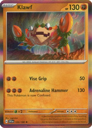 Klawf - 122/198 Reverse Holofoil [SV: Base Set] Pokemon Single Pokémon