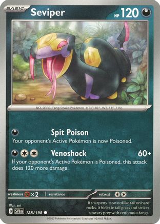 Seviper (128) Reverse Holofoil [SV: Base Set] Pokemon Single Pokémon
