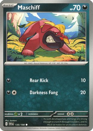 Maschiff - 135/198 [SV: Base Set] Pokemon Single Pokémon