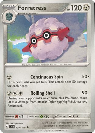 Forretress (139) Reverse Holofoil [SV: Base Set] Pokemon Single Pokémon