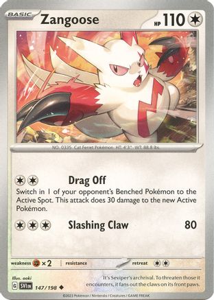 Zangoose - 147/198 Reverse Holofoil [SV: Base Set] Pokemon Single Pokémon