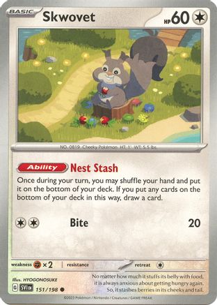 Skwovet - 151/198 [SV: Base Set] Pokemon Single Pokémon