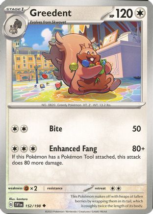 Greedent (152) Reverse Holofoil [SV: Base Set] Pokemon Single Pokémon
