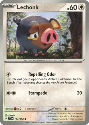 Lechonk - 154/198 [SV: Base Set] Pokemon Single Pokémon