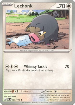 Lechonk - 156/198 Reverse Holofoil [SV: Base Set] Pokemon Single Pokémon