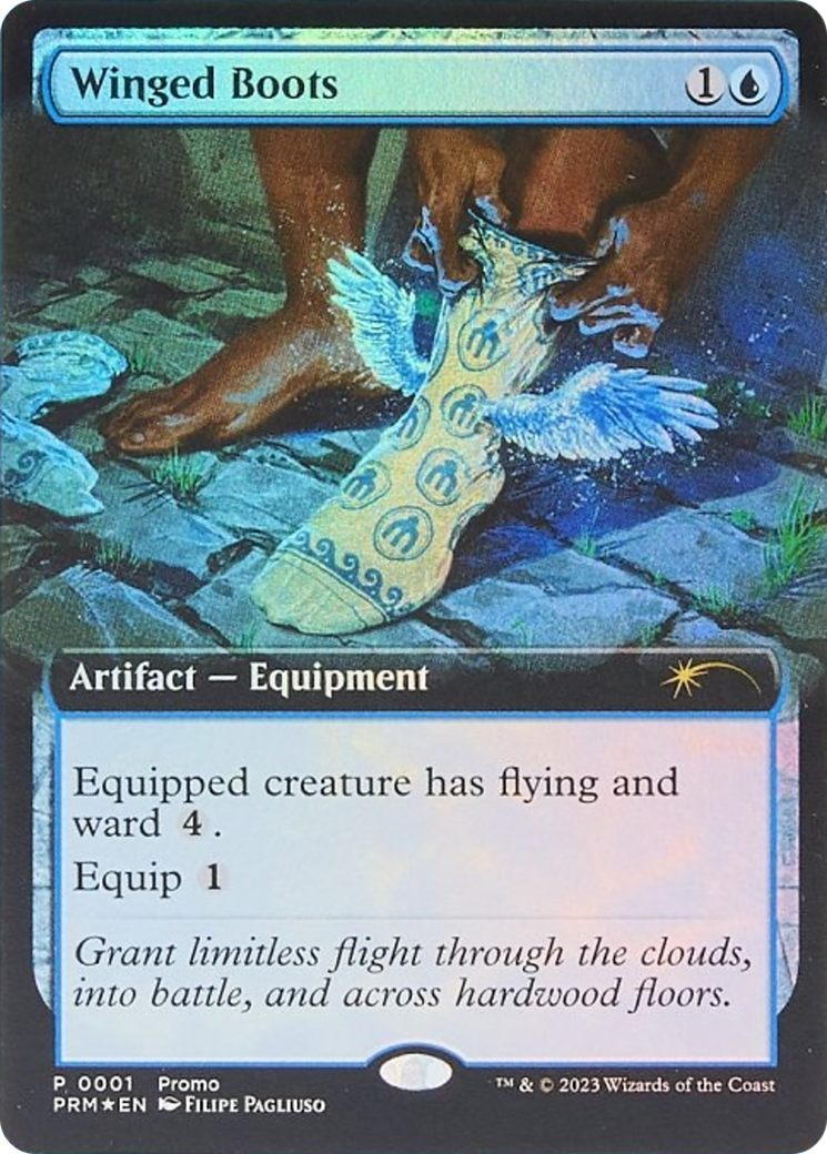 Winged Boots (MEDIA-001) [Misc] Media and Collaboration Promos Foil MTG Single Wizards of the Coast