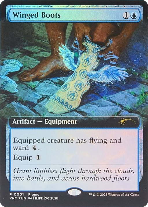 Winged Boots (MEDIA-001) [Misc] Media and Collaboration Promos Foil MTG Single Wizards of the Coast