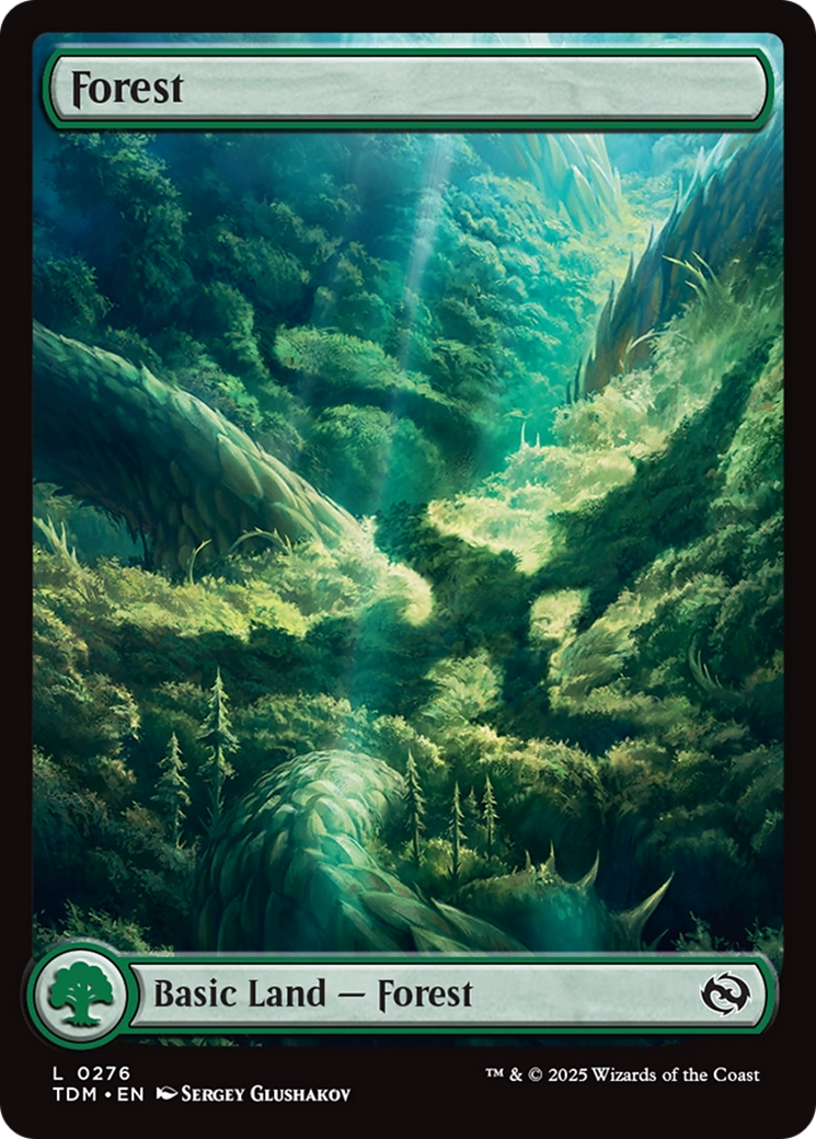 Forest (0276) (TDM-276) [Tarkir: Dragonstorm] Foil MTG Single Wizards of the Coast