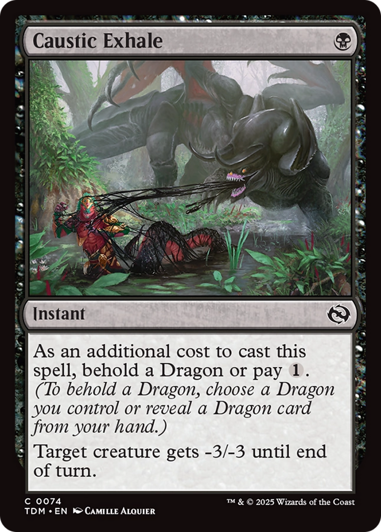 Caustic Exhale (TDM-074) [Tarkir: Dragonstorm] Foil MTG Single Wizards of the Coast