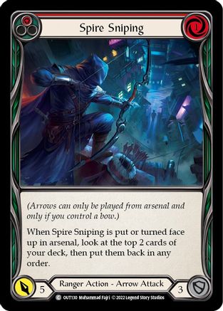 Spire Sniping (Red) [OUT130] (Outsiders) Flesh And Blood Single Flesh And Blood   