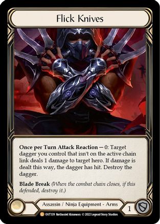 Flick Knives [OUT139] (Outsiders)  Cold Foil Flesh And Blood Single Flesh And Blood   