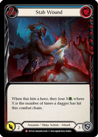 Stab Wound [OUT142] (Outsiders)  Rainbow Foil Flesh And Blood Single Flesh And Blood   