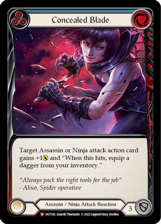 Concealed Blade [OUT143] (Outsiders)  Rainbow Foil Flesh And Blood Single Flesh And Blood   