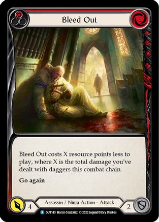 Bleed Out (Red) [OUT145] (Outsiders)  Rainbow Foil Flesh And Blood Single Flesh And Blood   