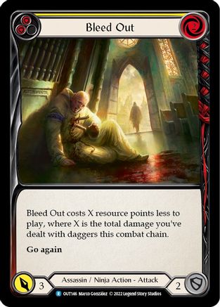 Bleed Out (Yellow) [OUT146] (Outsiders) Flesh And Blood Single Flesh And Blood   