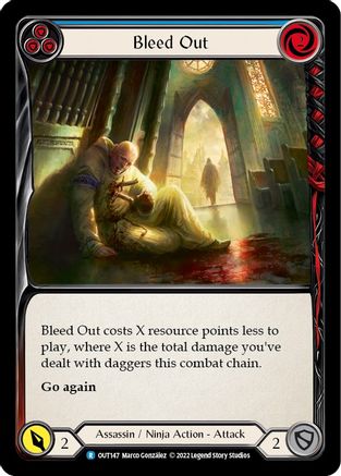 Bleed Out (Blue) [OUT147] (Outsiders)  Rainbow Foil Flesh And Blood Single Flesh And Blood   