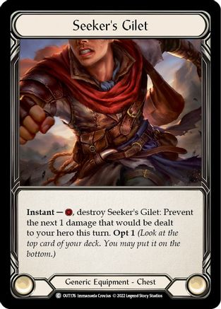 Seeker's Gilet [OUT176] (Outsiders)  Rainbow Foil Flesh And Blood Single Flesh And Blood   