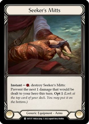 Seeker's Mitts [OUT177] (Outsiders)  Rainbow Foil Flesh And Blood Single Flesh And Blood   