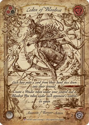 Codex of Bloodrot (Marvel Cold Foil) [OUT159] (Outsiders)  Cold Foil Flesh And Blood Single Flesh And Blood   