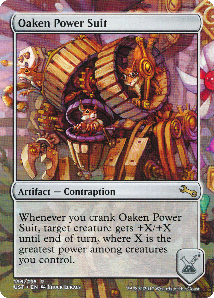 Oaken Power Suit (UST-196) [Unstable] (Borderless) Foil MTG Single Wizards of the Coast