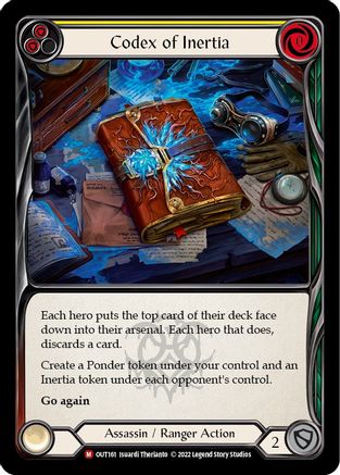 Codex of Inertia [OUT161] (Outsiders)  Rainbow Foil Flesh And Blood Single Flesh And Blood   