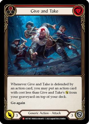 Give and Take [OUT185] (Outsiders)  Rainbow Foil Flesh And Blood Single Flesh And Blood   