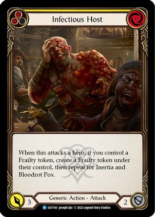 Infectious Host (Yellow) [OUT193] (Outsiders)  Rainbow Foil Flesh And Blood Single Flesh And Blood   