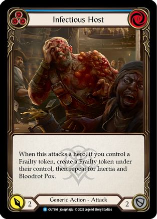 Infectious Host (Blue) [OUT194] (Outsiders)  Rainbow Foil Flesh And Blood Single Flesh And Blood   