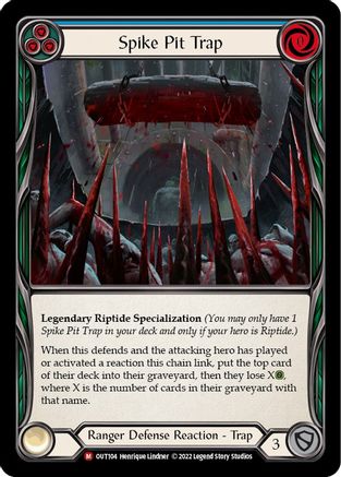 Spike Pit Trap [OUT104] (Outsiders)  Rainbow Foil Flesh And Blood Single Flesh And Blood   
