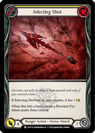 Infecting Shot (Yellow) [OUT119] (Outsiders)  Rainbow Foil Flesh And Blood Single Flesh And Blood   