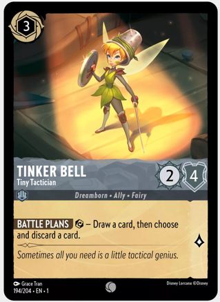 Tinker Bell - Tiny Tactician (194/204) [The First Chapter] Cold Foil Lorcana Single Disney