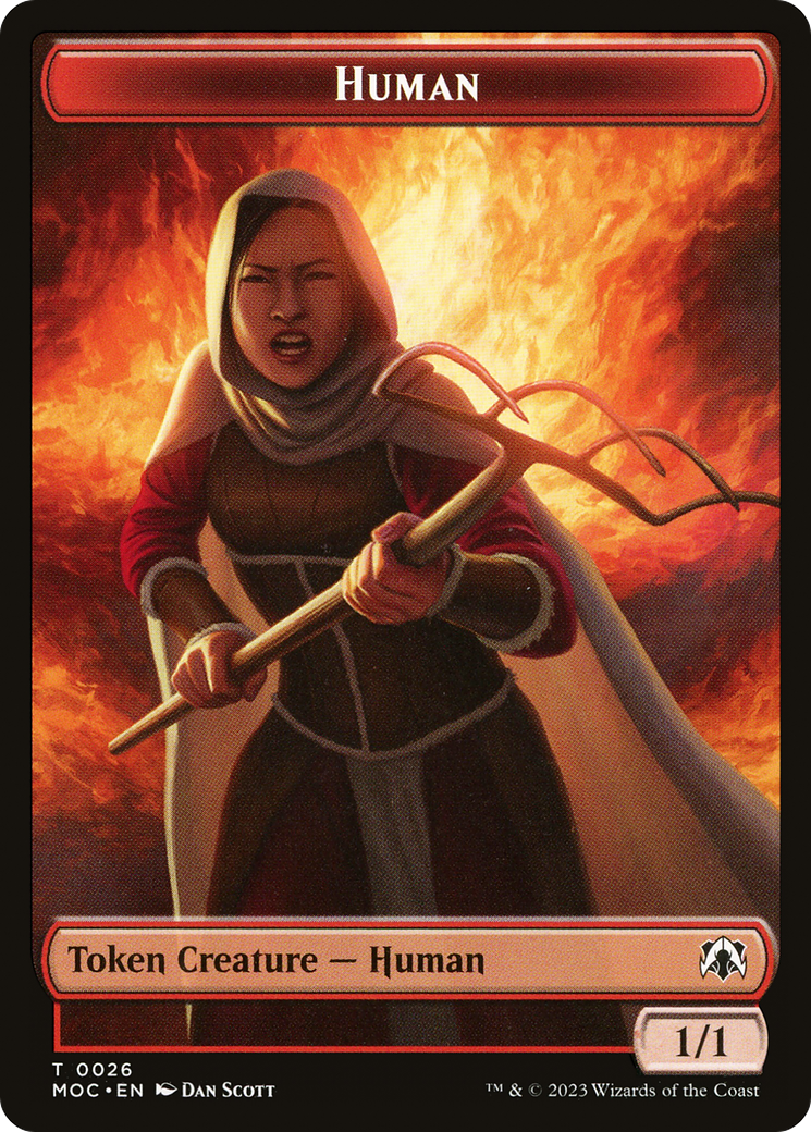 Human (TMOC-026) [Tokens] March of the Machine Commander Tokens MTG Single Wizards of the Coast