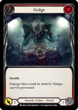 Malign (Red) [ARA010] (Outsiders Arakni Blitz Deck) Flesh And Blood Single Flesh And Blood   