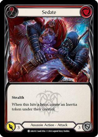 Sedate (Red) [ARA012] (Outsiders Arakni Blitz Deck) Flesh And Blood Single Flesh And Blood   