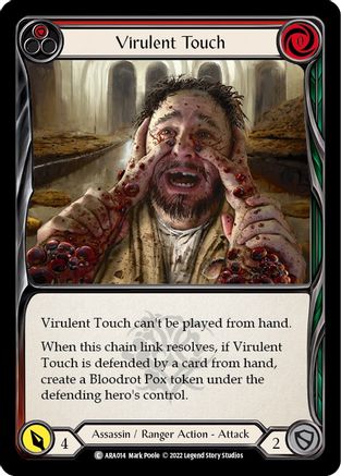 Virulent Touch (Red) [ARA014] (Outsiders Arakni Blitz Deck) Flesh And Blood Single Flesh And Blood   