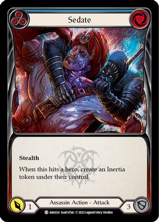 Sedate (Blue) [ARA024] (Outsiders Arakni Blitz Deck) Flesh And Blood Single Flesh And Blood   