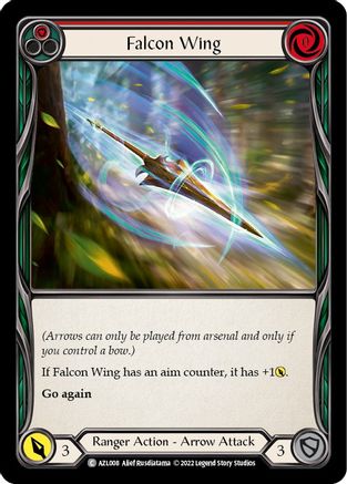 Falcon Wing (Red) [AZL008] (Outsiders Azalea Blitz Deck) Flesh And Blood Single Flesh And Blood   