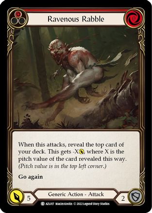 Ravenous Rabble (Red) [AZL017] (Outsiders Azalea Blitz Deck) Flesh And Blood Single Flesh And Blood   
