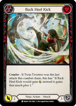 Back Heel Kick (Yellow) [BEN014] (Outsiders Benji Blitz Deck) Flesh And Blood Single Flesh And Blood   
