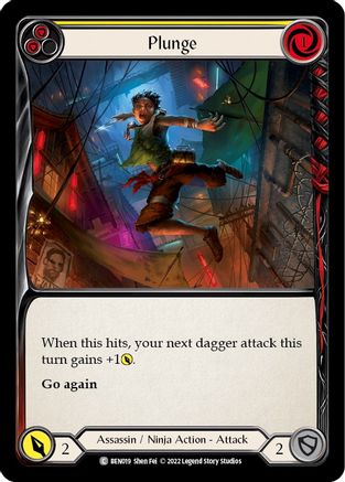 Plunge (Yellow) [BEN019] (Outsiders Benji Blitz Deck) Flesh And Blood Single Flesh And Blood   