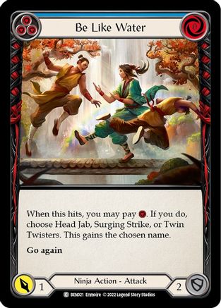Be Like Water (Blue) [BEN021] (Outsiders Benji Blitz Deck) Flesh And Blood Single Flesh And Blood   