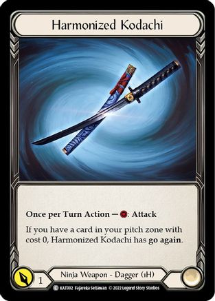 Harmonized Kodachi [KAT002] (Outsiders Katsu Blitz Deck) Flesh And Blood Single Flesh And Blood   