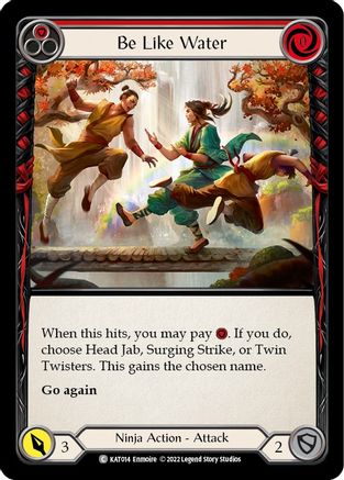 Be Like Water (Red) [KAT014] (Outsiders Katsu Blitz Deck) Flesh And Blood Single Flesh And Blood   
