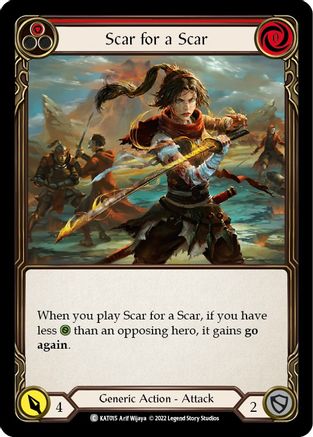 Scar for a Scar (Red) [KAT015] (Outsiders Katsu Blitz Deck) Flesh And Blood Single Flesh And Blood   