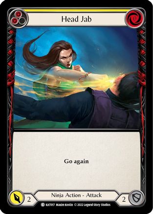 Head Jab (Yellow) [KAT017] (Outsiders Katsu Blitz Deck) Flesh And Blood Single Flesh And Blood   