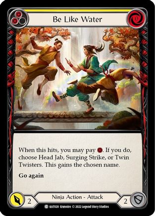 Be Like Water (Yellow) [KAT020] (Outsiders Katsu Blitz Deck) Flesh And Blood Single Flesh And Blood   