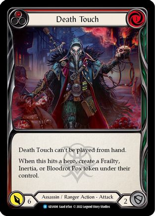 Death Touch (Red) [UZU008] (Outsiders Uzuri Blitz Deck) Flesh And Blood Single Flesh And Blood   