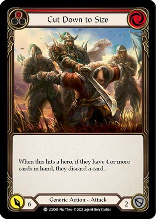Cut Down to Size (Red) [UZU009] (Outsiders Uzuri Blitz Deck) Flesh And Blood Single Flesh And Blood   